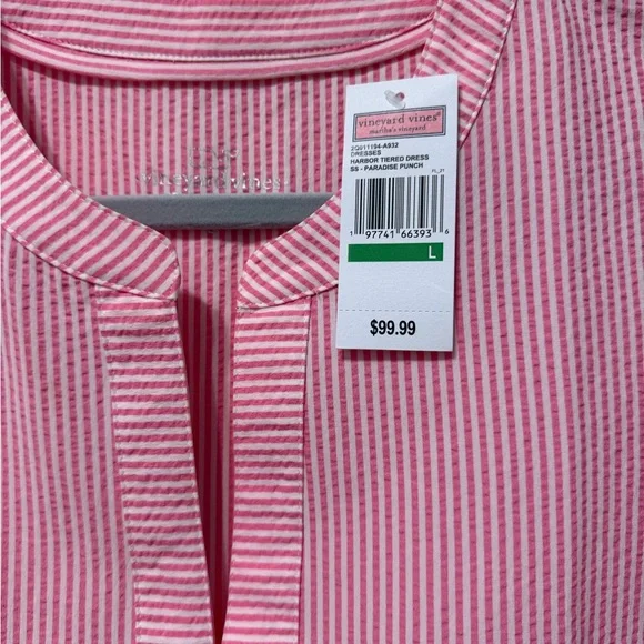 Vineyard Vines Pink Striped Dress - Picture 2 of 3